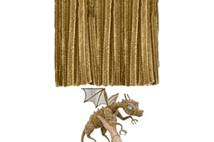 LLMtn 200 Stück 6mm X 30CM Pfeifenreiniger, DIY Basteln Cartoon-Chenilledraht für Drahtskulpturen (Hellbraun)