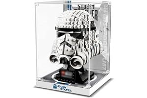 cooldac Acrylic Display Case Box for Lego Star Wars The Stormtrooper Helmet 75276 Building Blocks Model Set, Dust-Proof Transparent Clear Display Box Showcase (The Model NOT Included)