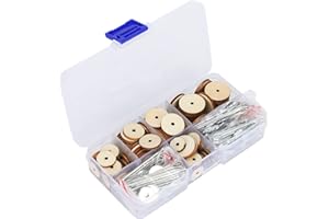 MOKERNALI Giunti per Bambole, Giunti per Orsacchiotti, Articolazioni per bambole, Legno Sintetico, 50 Set Viti Per Giunti 1.2/1.4/1.6/1.8/2 CM, Impermeabili, per Fare Orsacchiotti Bambole