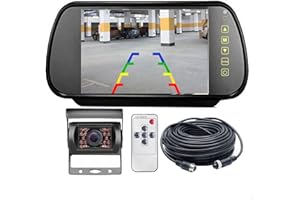 FACEMOON Reversing Camera Kit For Vans,Car Rear Reversing Camera Ip68 Waterproof Night Vision Device，7'' 1080P Hd Rear View Monitor Parking Assistance,For Rvs,Vans,Trucks,Camping Cars