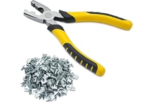 MOGOULUA Vogelkäfig Zange mit 600 Metallschnallen Clips Professionelle Geflügel Käfigklemme für Hühner Wachteln Tauben Kaninchen Haustiere Hunde Katzen Drahtkäfig Bausatz