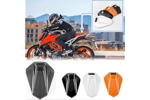 Lorababer per DUKE390 17 18 19 20 21 22 Accessori moto Sedile posteriore Cowl Coda Carena Cover Plastica ABS Nero Bianco Arancione per DUKE 390 125 250 2017-2022 18 19 20 21 (Nero)