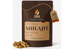 Gene & Good® Shilajit Kapseln 30 Stück, 1000 MG – Reines Mumijo aus dem Himalaya – Hochdosiert – Natürliches Herbal Supplement, reich an Mineralien & Spurenelementen. (30-Kapseln)