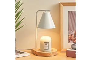 GKXLH Candle Warmer Lamp - Dimmable Candle Lamp Warmer with Timer Electric Candle Warmer Light for Jar Candles, Scented Wax Melt Warmer with 2 Bulbs for Home Decor Gifts for Women Men (White)