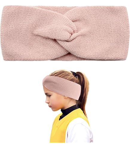 Bandeau Rose Pour Fille – Tricoté, Respirant, Antidérapant, Pour Sport Et Quotidien