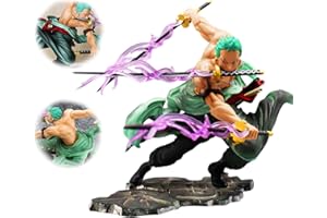 ‎HENDPOCK One Piece Figur, Roronoa Zoro Figures PVC Actionfiguren Sammlung Modell Doll Spielzeug Statue Anime Puppe Cartoon Charakter Puppe Ornamente Deko Sammler für Figuren Kinder Fans Geburtstag Geschenk
