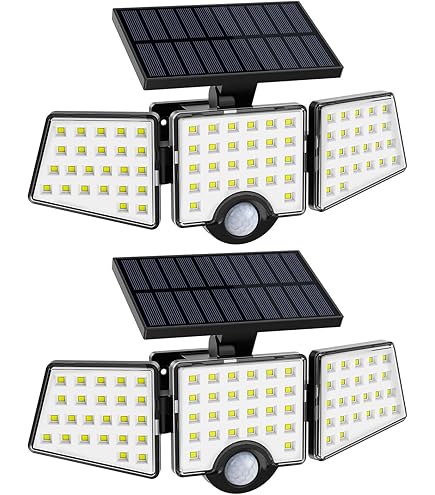Intelamp Lampe Solaire Extérieur 1200LM 6000mAh - Télécommande, 4 Modes, 270° Détection, IP65