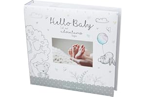 YÖL Baby First Photo Album 4x6'' 200 Photos Memo Keepsake Memories Newborn Birthday Christening White Photo Book