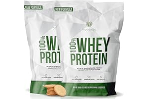 Foodelis Proteinas Whey 2000GR Galleta | 66 Dosis | Whey Protein con Aminoácidos Esenciales | Proteinas para Masa Muscular de Alta Solubilidad | Proteina en Polvo de Fácil Digestión y Absorción