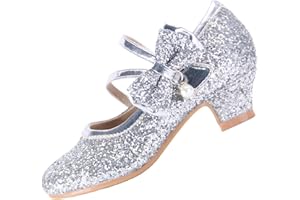 EIGHT KM EKM7018 Mary Jane Chaussure à Talon Fille de Mariage Princesse Ballerine pour Enfant Allumer Fille