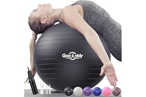 ‎GOONIDY Weich Gymnastikball Groß, Berstschutz Sitzball büro Ergonomisch Unterstützt 2200lbs, Softball Fitnessball Yoga Ball mit Pumpe für Schwangerschaft Gymnastik Exercise Gym Fitness Pilates Balancegeräte