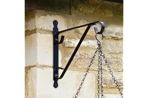 Garden Mile 12''/14" Hanging Basket Bracket Garden Flower Basket Hanger Outdoor Hook for Bird Feeders Decorative Plant Hanger for Solar Lights & Wind Chimes Wall Mounted Bracket