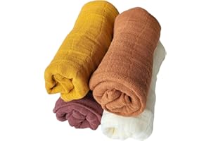 PIPPI MADE WITH LOVE Pippi Mulltücher 4er Pack Spucktücher Biobaumwolle Organic (Herbstwald)