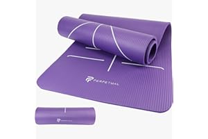 PERPETUAL Esterilla de Yoga y Pilates 10/15mm - Mat Antideslizante - Con Correa y Bolsa de Transporte - Colchoneta Gruesa y Plegable - Hombre/Mujer - Gimnasia, Fitness y Ejercicios - Gimnasio en Casa