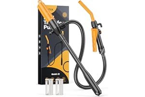 GPUTEK E1 Kraftstoffpumpe, Benzinpumpe Handpumpe Batteriebetrieben Dieselpumpe, 2,6 GMP, Tragbare Saugpumpe mit Kontrolliertem Durchfluss und Auslaufsicherem 59-Zoll-Schlauch für Benzin, Diesel und Wasser