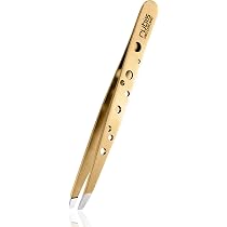 Bo Paris Pinzette – Schräge Form, Goldfarben, Für Präzises Zupfen & Beauty-Anwendungen