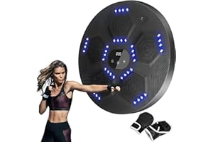 EFFACE Macchina da boxe musicale, attrezzatura da boxe ricaricabile da parete, macchina per allenamento di boxe intelligente per la casa, allenamento di agilità elettronico per bambini e adulti