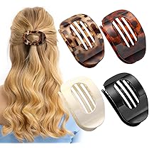 Meriviva 6 PCS Flat Hair Clips For Women, Curved Design Flat Claw Clip Strong Hold Hair Clips For Thin And Thick Hair, Hair Accessories For Women (C - View #4