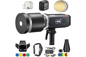 Godox AD600BM II 2025 Godox AD600BM Bowens Mount 600Ws GN87 HSS Outdoor Flash Strobe, 1/8000s HSS Speedlite Monolight 40W Einstelllicht mit 32 „x32“ Softbox, Standard Reflektor, Snoot, Barn Door Kit