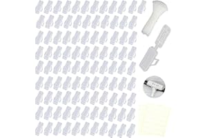 BATHEIDON 100 Pezzi Etichetta Cavi Elettrici, Segnacavi Elettrici in Materiale di Nylon- Etichette Impermeabili e Resistenti per Organizzazione Cavi - Facili da Montare,Etichette per Cavi -Dimensioni 10x30 mm