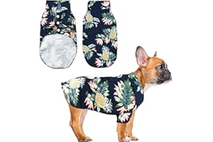 HILEYU Hawaii Hunde T-Shirt, Hundekleidung Haustier Hawaii Hemd Hund Sommer Druck Shirt Weiches bequemes Shirt Seaside Resort Style Haustier Coole Kleidung für Haustiere Hunde Katzen (L)