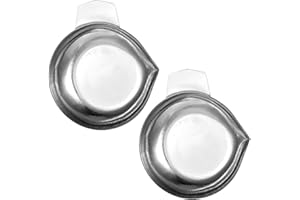 AYSATOGC 2Pcs Electronic Scale Tray, Mini Counter Scale Stainless Steel Metal Weigh Boats for Weighing Dishes Measuring Pans for Jewelry Liquid Lab Supplies