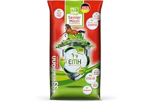 Eggersmann EMH Senior Müsli 20 kg Sack – Pferdemüsli für alte Pferde – Zur Vorbeugung von Substanzverlusten mit Selen – Natürliches Eggersmann Pferdefutter