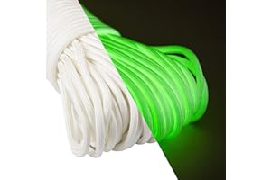 Abma Cord Paracord Fluoreszierende 4mm 30m Leuchtend Im Dunkeln Seil Schnur mit 9 Kern - Max. 250kg (550lbs)