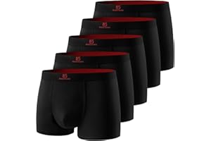 GLESTORE Bokserki męskie MT0604 zestaw 4 lub 5 oddychający, modalny czarny granatowy szary S-XXL