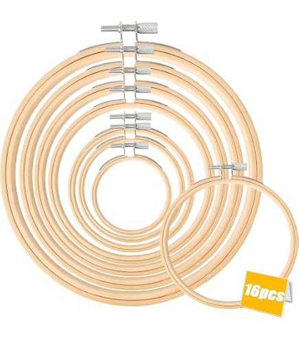 Lot De 5 Cerceaux à Broder En Plastique - Tailles 12,7 à 27,9 Cm - Vis En Laiton Réglable - Pour Point De Croix, Broderie