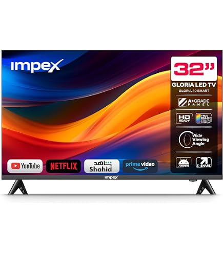 Stella 32 Inch Edgeless Android 14 Smart TV with Netflix, Youtube