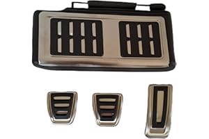 GENÉRICO Kit pedales compatible con Volkswagen Golf 7, Seat Leon 3, Reposapiés, Embrague, Freno, Acelerador