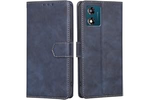 GENERIC Aggoly for Motorola Moto E13 Wallet Case with RFID Blocking, Premium Leather Case Cover [Card Slots] [Kickstand] Flip Case for Motorola Moto E13 Phone Cover (Blue)
