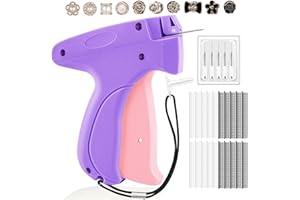 wohot Stitchy Quick Clothing Fixer, Stitch Gun Schnelles Fixiergerät für Kleidung Stichpistole Kleidung Nähpistole Kleidung, Kleidungsfixiergerät Mit 5 Nadeln 3000 Plastiknadel 10 Brosche Knöpfe