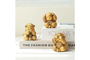 Irayin Statua delle Tre Scimmie Sagge - Non Vedere, Ascoltare, Dire, Soprammobili Moderni Salotto, Statuette Decorative Casa, Regali per Donne
