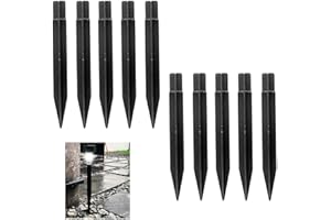 BGCYEGD ground spike,Reinforced Ground Spike,solar spike lights,solar torch lights,garden spikes,garden light spikes,spike lights,Landscape Light Holder for Yard Pathway Markers Black(10Pcs)