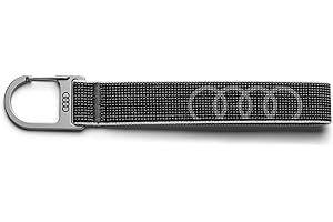 AUDI COLLECTION Audi 3182400300 Schlüsselanhänger Schlüsselband Schlaufe Ringe Logo Karabinerhaken, grau