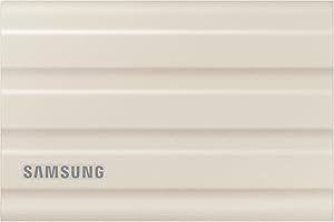 Samsung SSD Externe T7 Shield, 1 To, Beige, MU-PE1T0K/EU, vitesse de lecture/écriture jusqu'à 1050Mo/s, USB 3.2 Gen 2