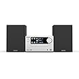 KENWOOD M-725DAB-S Micro Hi-Fi System with DAB+, CD, USB, Bluetooth and TFT Display, Frosted Aluminium