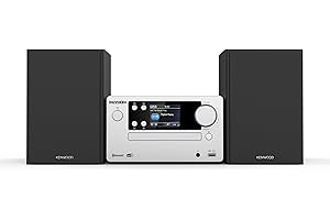 KENWOOD M-725DAB-S - Micro Hi-Fi system z DAB+, CD, USB, Bluetooth i wyświetlaczem TFT, matowe aluminium