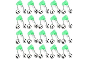 DHER Campana De Pesca De Metal Campanas De Pesca De PláStico Campanas para Pesca Nocturna 20 Campanas De CañA De Pescar Campanas De Acero Inoxidable para CañAs Pescar por La Noche Herramientas Pesca