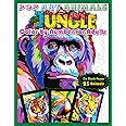 Pop Art Animals: Jungle: Color by Number for Adults: Paint by Number Jungle Animals, Color Quest on Black Paper, Coloring book for Relaxation and ... 2 (Color by number for adults books)