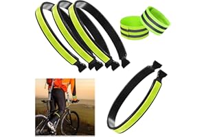 LYJOW 6pcs Clips para Pantalones De Ciclismo Clips Reflectantes para Pantalones De Bicicleta Clips Reflectantes para Pantalones Pinza Sujeta Pantalones para Bicicleta