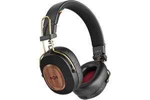 House of Marley Positive Vibration Riddim Cuffie On-Ear Wireless - Cuffie Bluetooth Pieghevoli, 50 Ore di Autonomia, con Microfono, Ricarica rapida USB-C, Materiali Sostenibili, Rasta