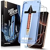 MAGIC JOHN Screen Protector for iPhone 16 Pro/iPhone 17 HD Transparent | Pack of 2, 9H tempered glass, easy installation, sel