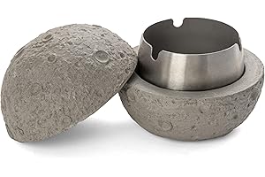 Fisura – Cenicero con forma de metiorito. Accesorio para cocina. Cenicero exterior o interior de cerámica. Accesorio portatil. (Luna)