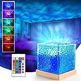 One94Store Romantic Ocean Wave Night Light Projector Lamp – 3D Water Wave LED Projection Lamp with Remote Control for Bedroom