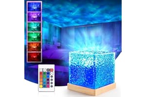 One94Store acrylic Romantic Ocean Wave Night Light Projector Lamp, 3D Water Wave Effect, LED Projection Lamp for Bedroom Deco