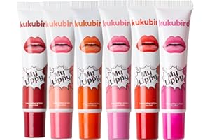 Kukubird 6 pièces tache à lèvres mate haute pigmentée longue tenue femmes imperméable fille maquillage ensemble de beauté-tatouage à lèvres