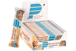 Powerbar 40% Protein Plus Crisp Caramel Peanut Butter 12x40g - Barre hyperprotéinée et peu sucrée